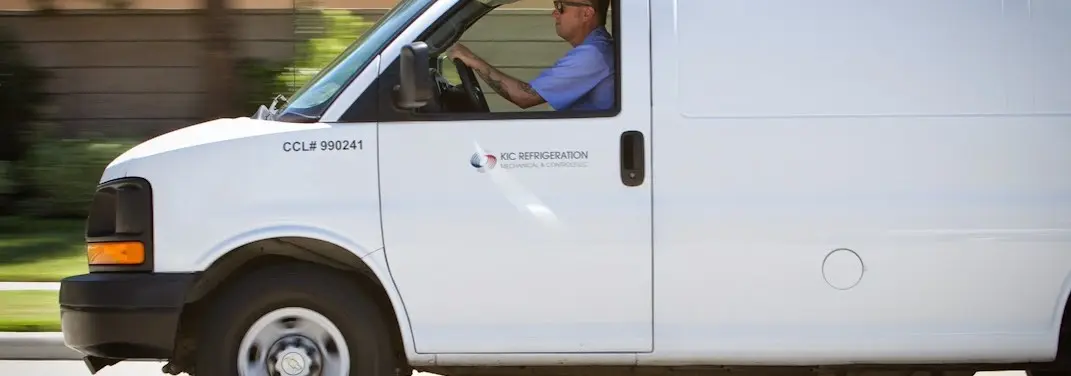 KIC Refrigeration service vehicle serving Tecumseh area